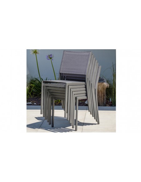 Fauteuils jardin anthracite Caicos