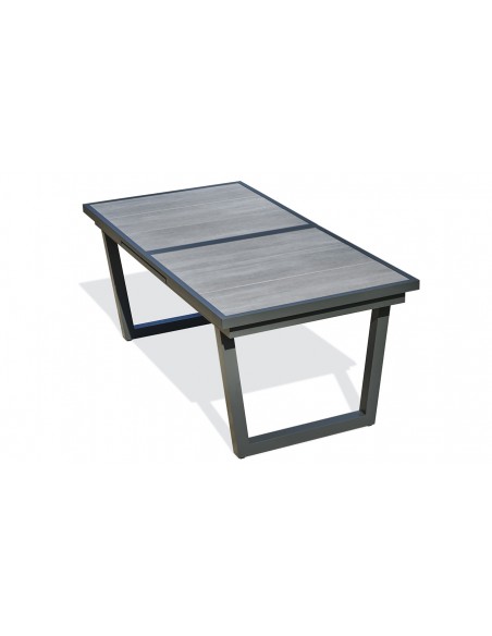 Table jardin céramique aluminium anthracite