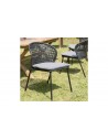 Ensemble chaise jardin noir Kalamata