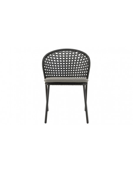 Ensemble chaise jardin noir Kalamata