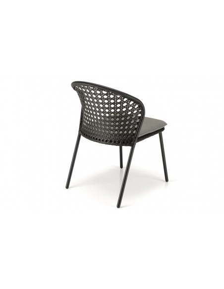 Ensemble chaise jardin noir Kalamata