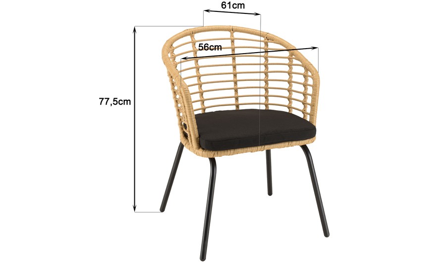 Lot De 2 Coussins De Chaise Jardin HAVE A SEAT Luxury - 48x46 Cm - Lavables 95°C, Sèche-linge - Fabriqués En Allemagne
