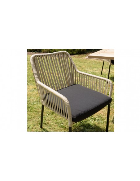 2 fauteuils jardin cordage naturelle Kalamata