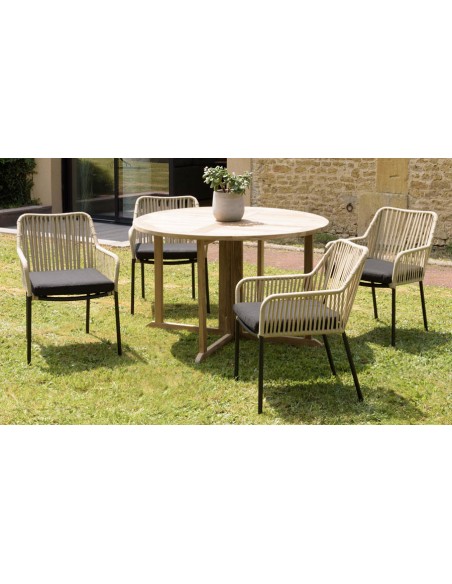 2 fauteuils jardin cordage naturelle Kalamata