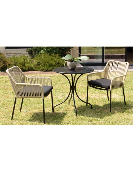 2 fauteuils jardin cordage naturelle Kalamata