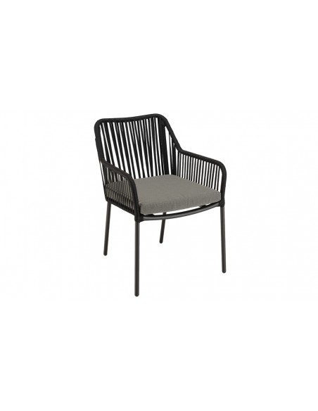 Fauteuil cordage noir Kalamata