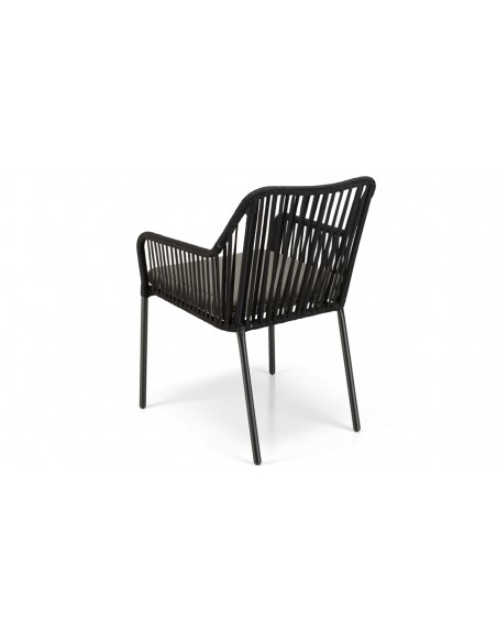 Fauteuil cordage noir Kalamata