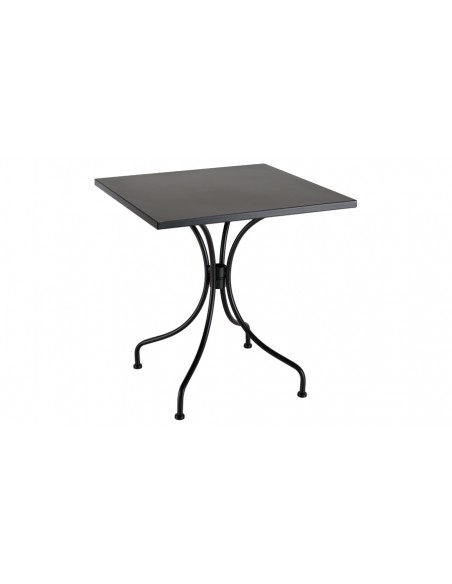 Table carrée acier noir Roméo