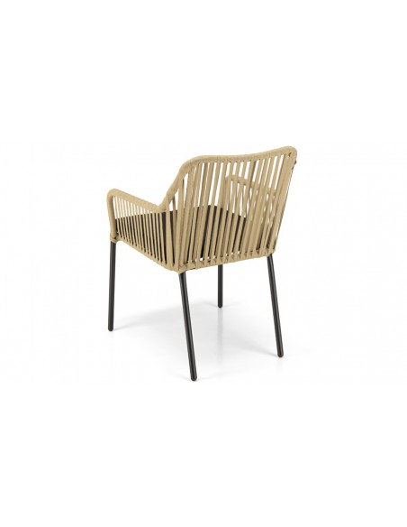 Fauteuil jardin cordage beige Kalamata