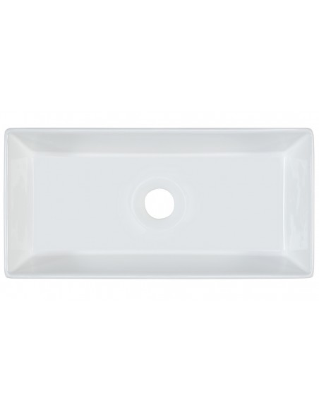 Vasque rectangulaire blanc brillant