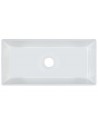 Vasque rectangulaire blanc brillant