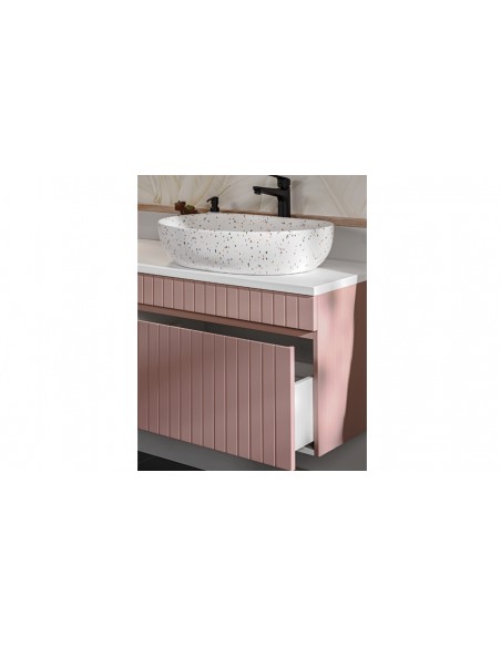 Meuble vasque blanc rose Arezzo