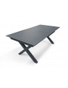 Table de jardin rallonge automatique en aluminium anthracite Floride