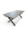 Table de jardin rallonge automatique en aluminium couleur quartz -Floride
