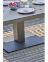 Ensemble repas de jardin 7 places Gris anthracite en aluminium et plateau en céramique - IBIZA