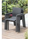 Ensemble de jardin table céramique et 6 fauteuils - Olhos Miami