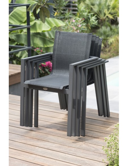 Ensemble repas table + 8 fauteuils en céramique - Olhos Miami