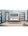 Lit en bois massif blanchi style japonais - Zenno