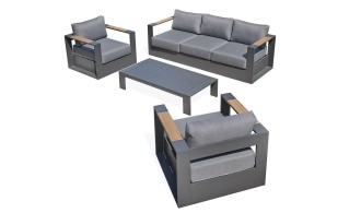 Salon bas jardin aluminium HPL haut de gamme EAN 3700286489038