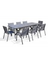 Ensemble repas de jardin Floride 8 places en aluminium et céramique