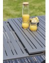 Ensemble repas de jardin Floride 6 places en aluminium gris anthracite