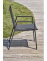 Ensemble repas de jardin Floride 6 places en aluminium gris anthracite