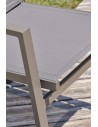 Ensemble repas de jardin Floride 6 places en aluminium - Quartz