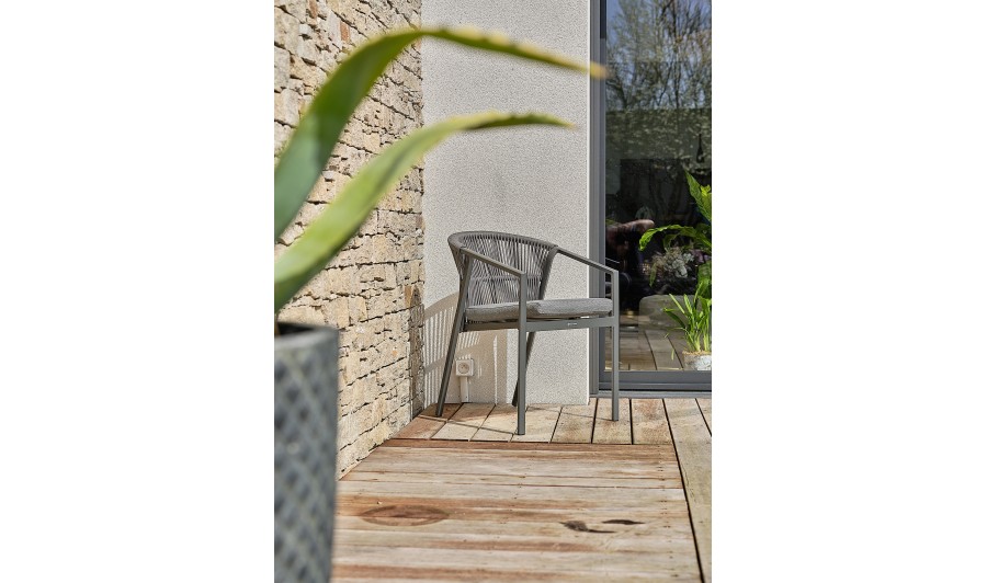 Fauteuil de jardin GRIS ANTHRACITE - GAMBI Fauteuil de jardin GRIS ANTHRACITE - GAMBI