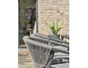 Ensemble de repas 8 places en aluminium et corde tissée - Gris anthracite - TIGUA