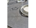 Ensemble de repas 8 places en aluminium et corde tissée - Gris anthracite - TIGUA
