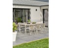 Ensemble repas 6 places aluminium et corde tissée grège - TIGUA