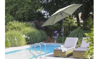 Parasol inclinable rond Ø270 cm en aluminium - Marbella