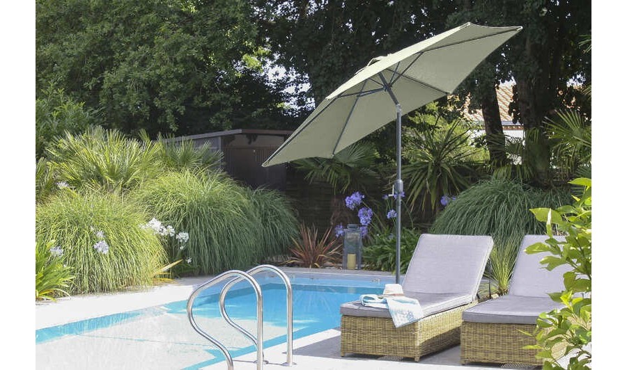 Parasol inclinable rond Ø270 cm en aluminium - Marbella Parasol inclinable rond Ø270 cm en aluminium - Marbella