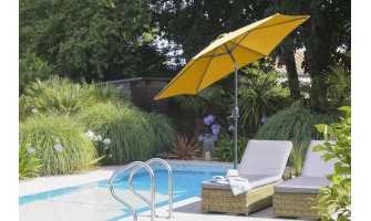 Parasol inclinable rond Ø270 cm en aluminium - Marbella