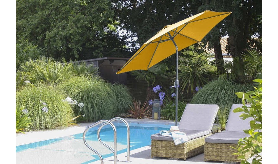 Parasol inclinable rond Ø270 cm en aluminium - Marbella Parasol inclinable rond Ø270 cm en aluminium - Marbella