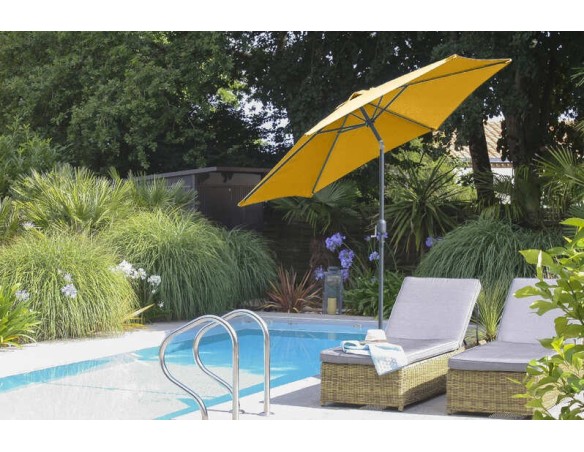 Parasol inclinable rond Ø270 cm en aluminium - Marbella