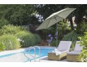 Parasol inclinable rond Ø270 cm en aluminium - Marbella