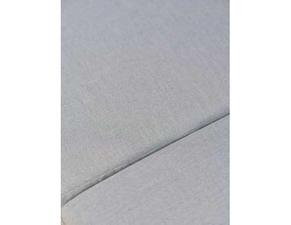 Salon de jardin d'angle VALENCIA 6 places en teck et aluminium - BLANC