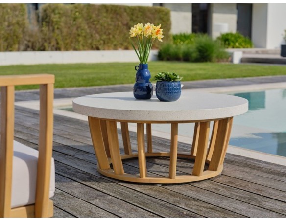 Salon bas de jardin BOGOTA 5 places en bois d'acacia - WOOD