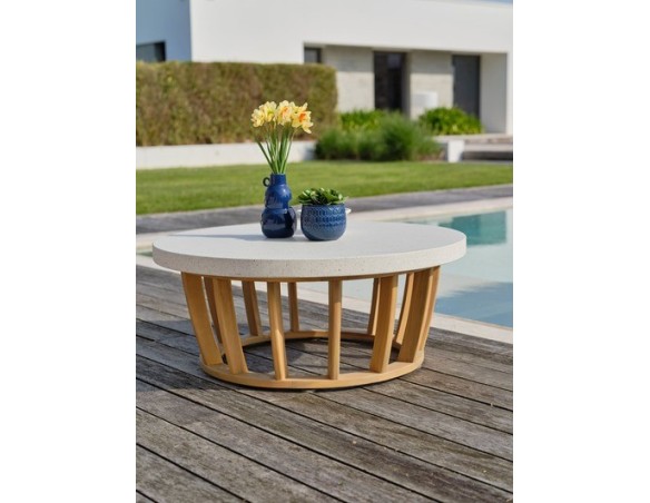 Salon bas de jardin BOGOTA 5 places en bois d'acacia - WOOD