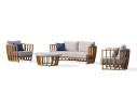 Salon bas de jardin BOGOTA 5 places en bois d'acacia - WOOD