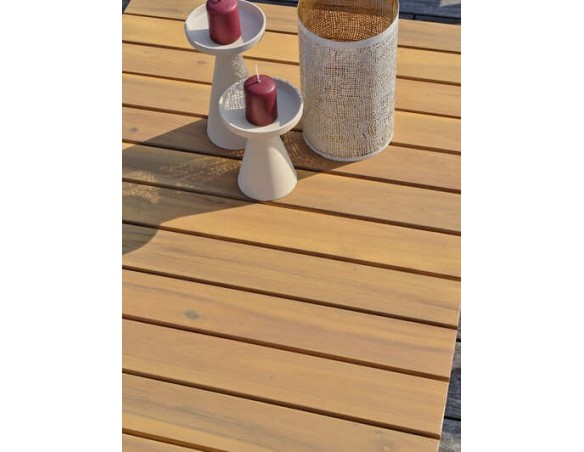 Salon bas de jardin 4 places en bois d'acacia - Terracotta - BAHIA