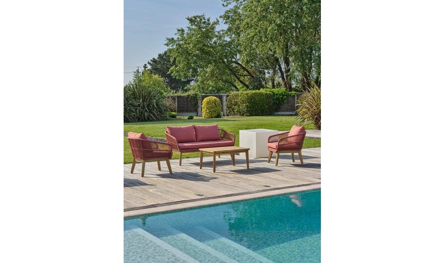 Salon bas de jardin 4 places en acacia BAHIA Salon bas de jardin 4 places en acacia BAHIA