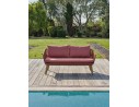Salon bas de jardin 4 places en bois d'acacia - Terracotta - BAHIA