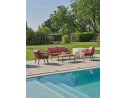 salon de jardin bas bohème terracotta en bois d'acacia 4 personnes