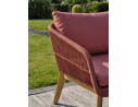 Salon bas de jardin 4 places en bois d'acacia - Terracotta - BAHIA