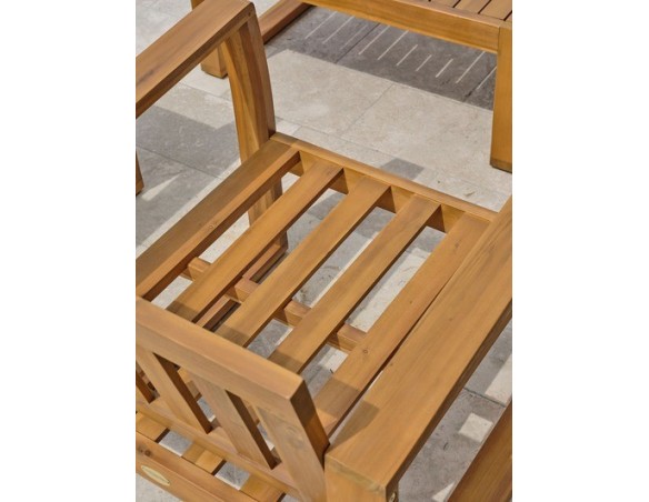 Salon bas de jardin Olive 4 places en bois d'acacia - ARACAJU