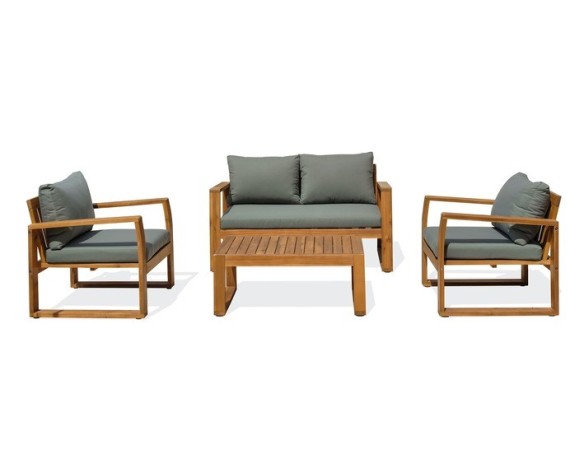 Salon bas de jardin Olive 4 places en bois d'acacia - ARACAJU