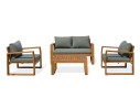 Salon bas de jardin Olive 4 places en bois d'acacia - ARACAJU
