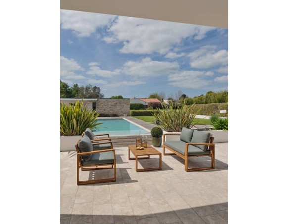 Salon bas de jardin Olive 4 places en bois d'acacia - ARACAJU